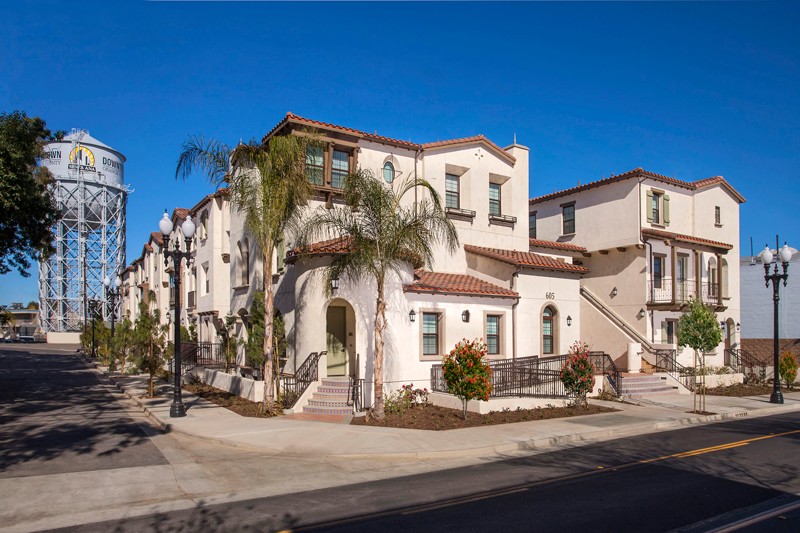 The winner of numerous design awards including a 2013 Gold Nugget Award for Best Residential Project of the Year, Terraces at Santiago is a transit-oriented development designed by Bassenian Lagoni Architects.