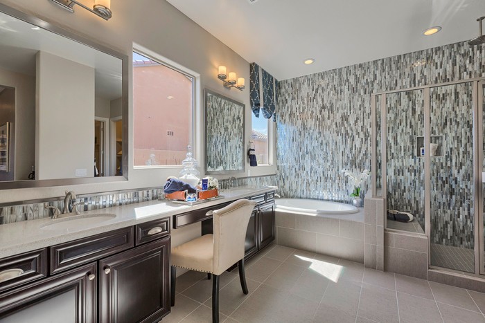 The master bathroom allows residents to begin and end the day in total comfort.