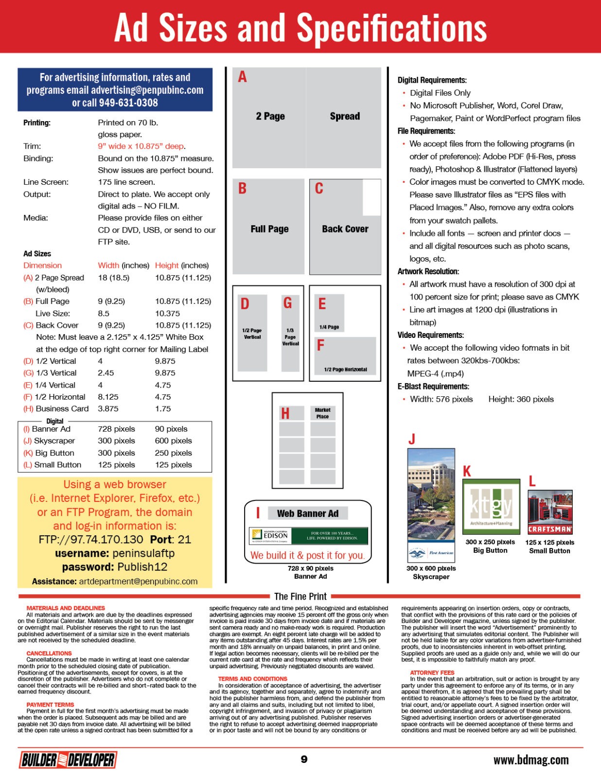 Ad Specs - Builder and Developer Magazine