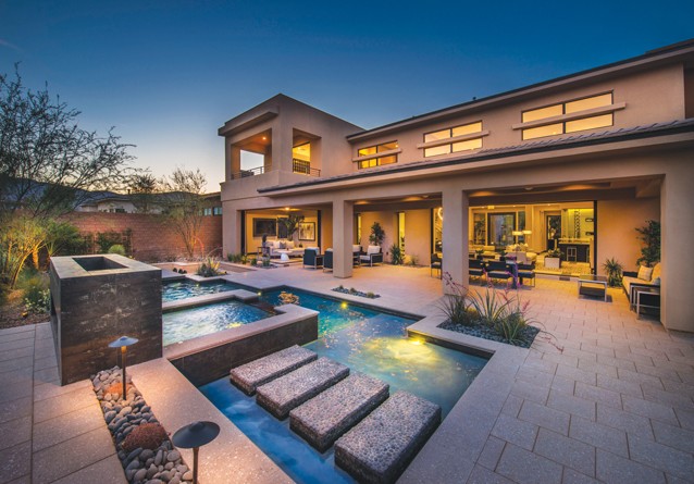 Design team Savannah Design Group of Escondido, Calif. fully embraced the glamour and luxury of nearby Las Vegas without losing touch of the natural tranquility provided by expansive desertscapes at The Ridges.